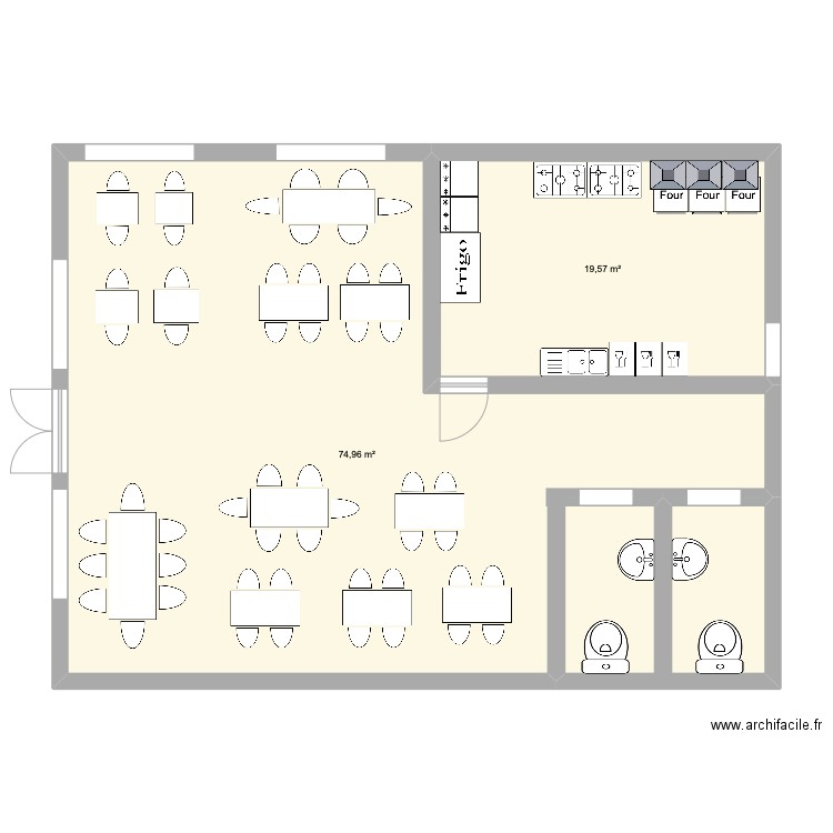resto. Plan de 0 pièce et 0 m2