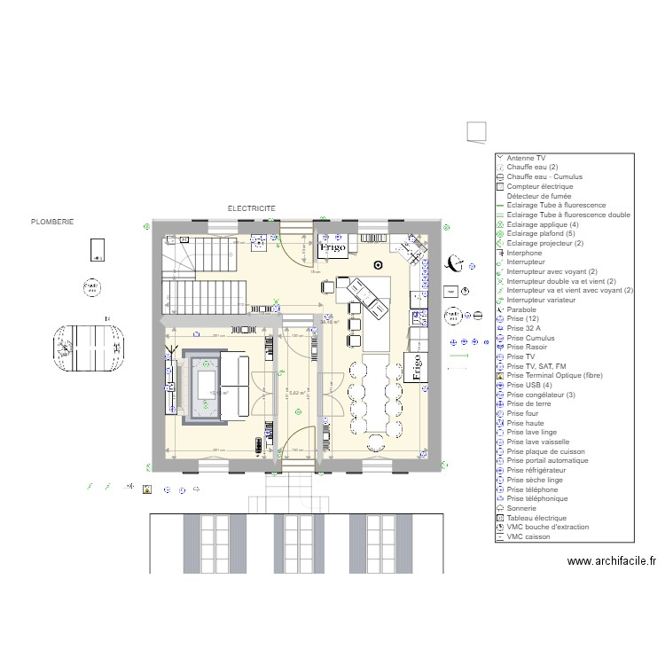 PLOMBERIE REZ DE CHAUSSEE. Plan de 0 pièce et 0 m2