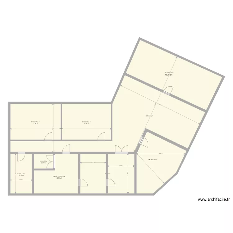 bureau Bld Sadi Carnot 1 projet 2. Plan de 