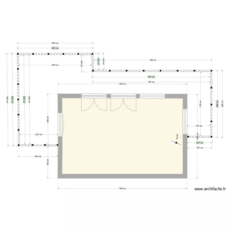 Balcon M&eacute;ribou 3. Plan de 