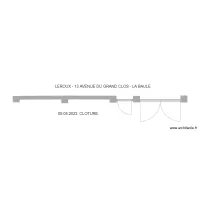 09.05.2023. CLOTURE DE FACADE avec portillon - LEROUX GRAND CLOS