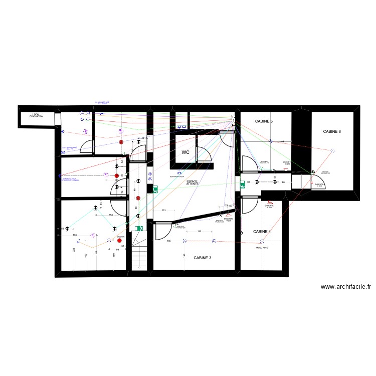 ELECTRCITÉ SOUS SOL. Plan de 13 pièces et 98 m2