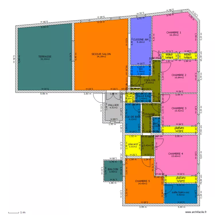 APPART 43 45 RG ter ACTUEL. Plan de APPART 43 45 RG ter ACTUEL. Plan de