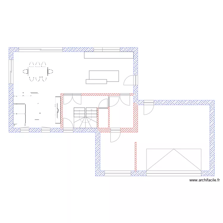 Nouveaux plan rdc mur. Plan de 