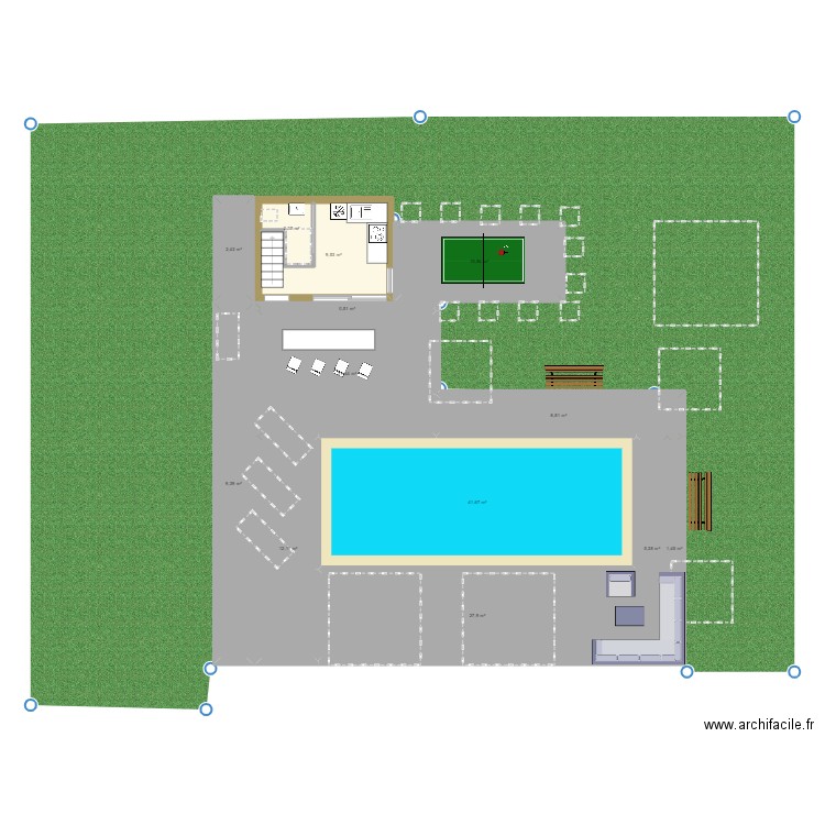 jardin. Plan de 0 pièce et 0 m2