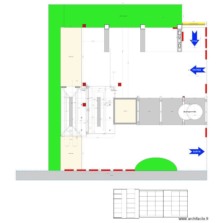 FROGES_CIRCULATION. Plan de 1 pièce et 24 m2