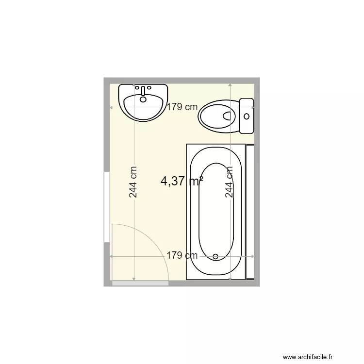 plan avant travaux Turbec. Plan de 