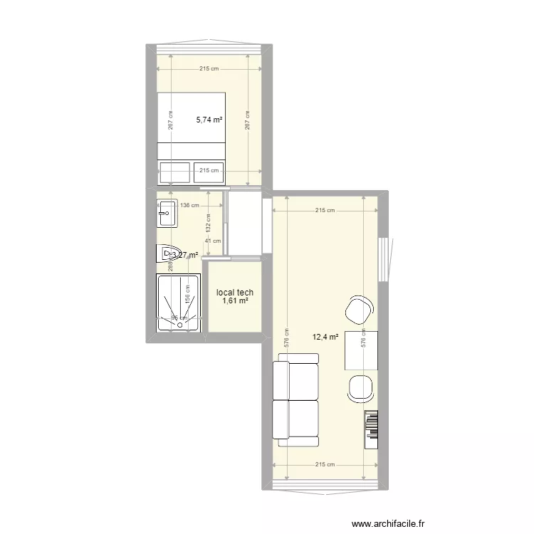Type 2 M Bruyaux. Plan de 