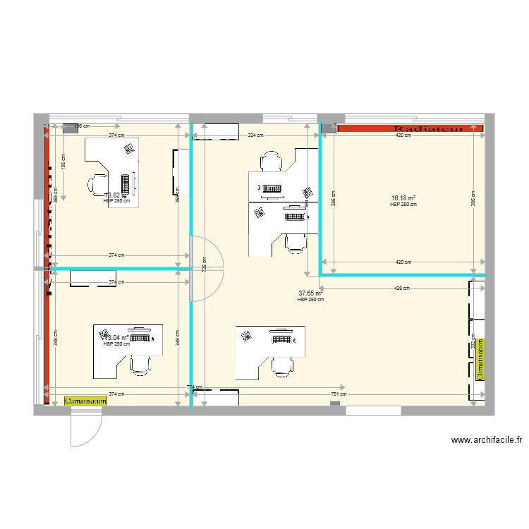 Bureau CNFPT Service achat  V2. Plan de 0 pièce et 0 m2