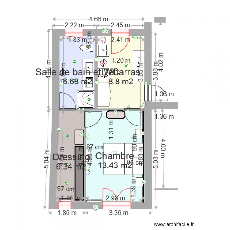 agrandissement 34 électricité. Plan de 0 pièce et 0 m2
