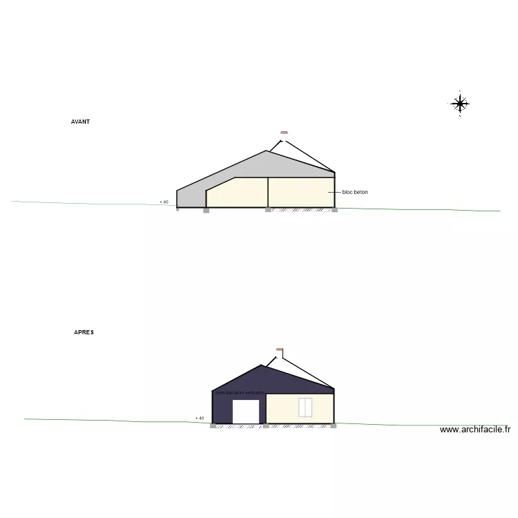 facade nord et ouest 3. Plan de 