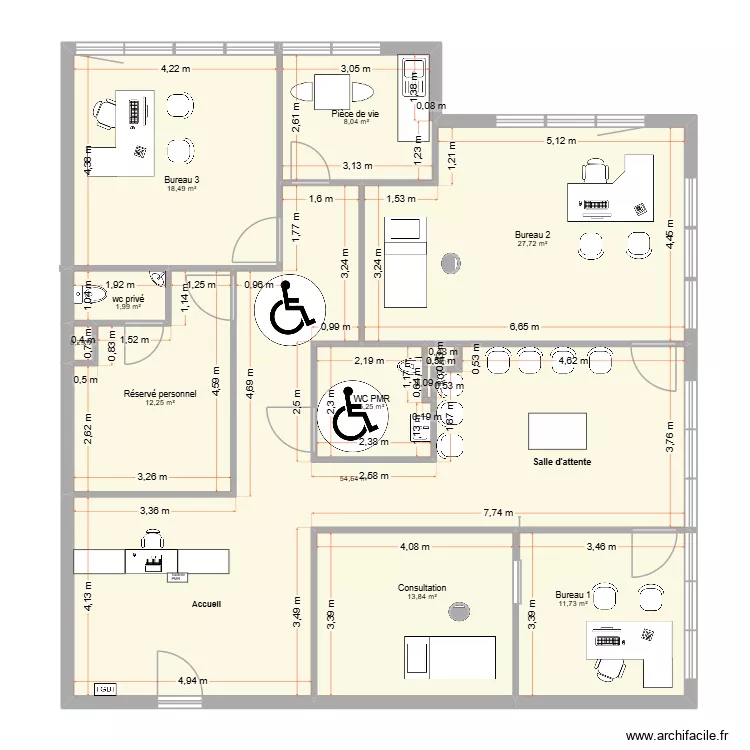 domus medica bertrand descours accessibilit&eacute;. Plan de 