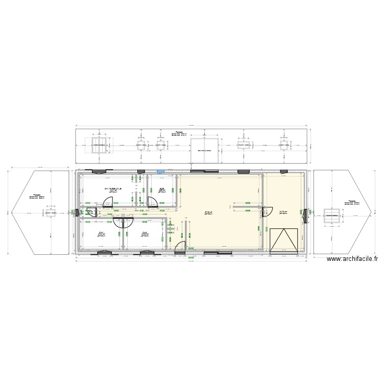 plan maison anti sismique 101m2 hors garage (2). Plan de 7 pièces et 126 m2