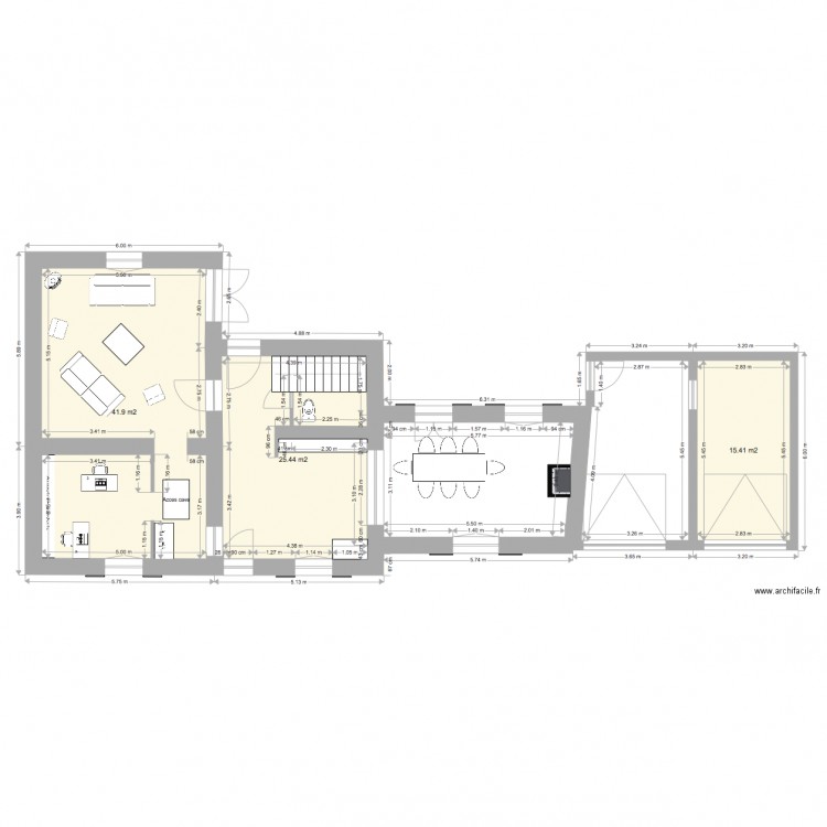 RDC Collonges. Plan de 0 pièce et 0 m2