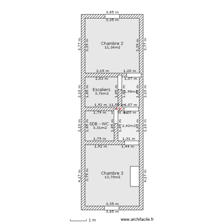 Appartement Etage. Plan de 