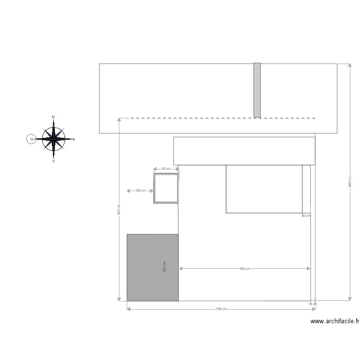 Mams Façade Ouest avec extension 02. Plan de 0 pièce et 0 m2
