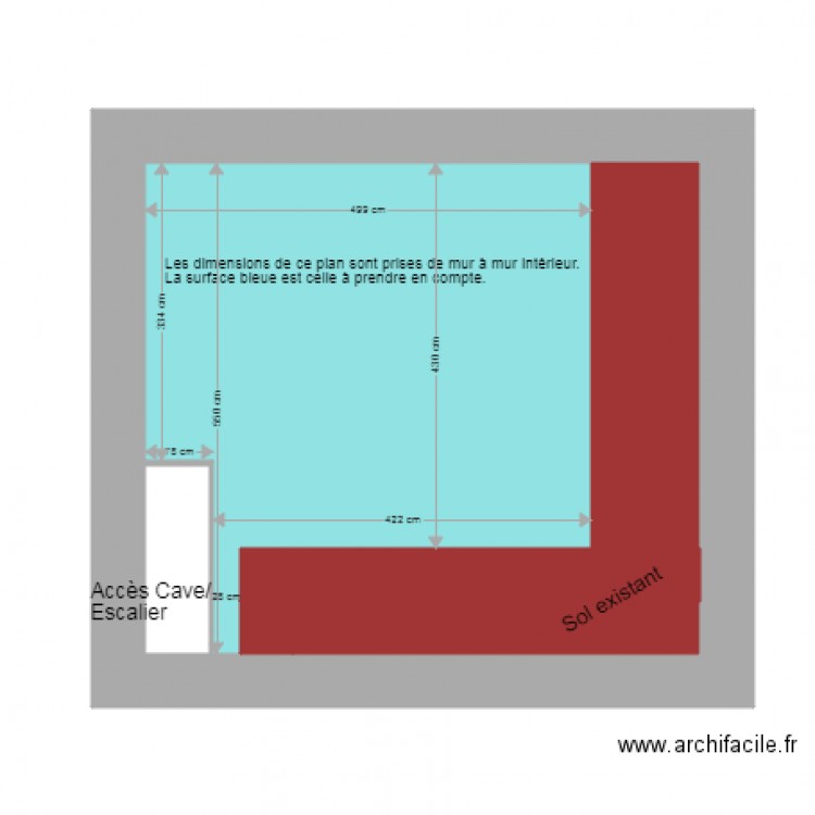 Plan plancher beton sans poutrelle. Plan de 0 pièce et 0 m2