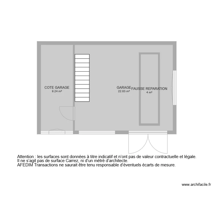 BI 6250 GARAGE. Plan de 