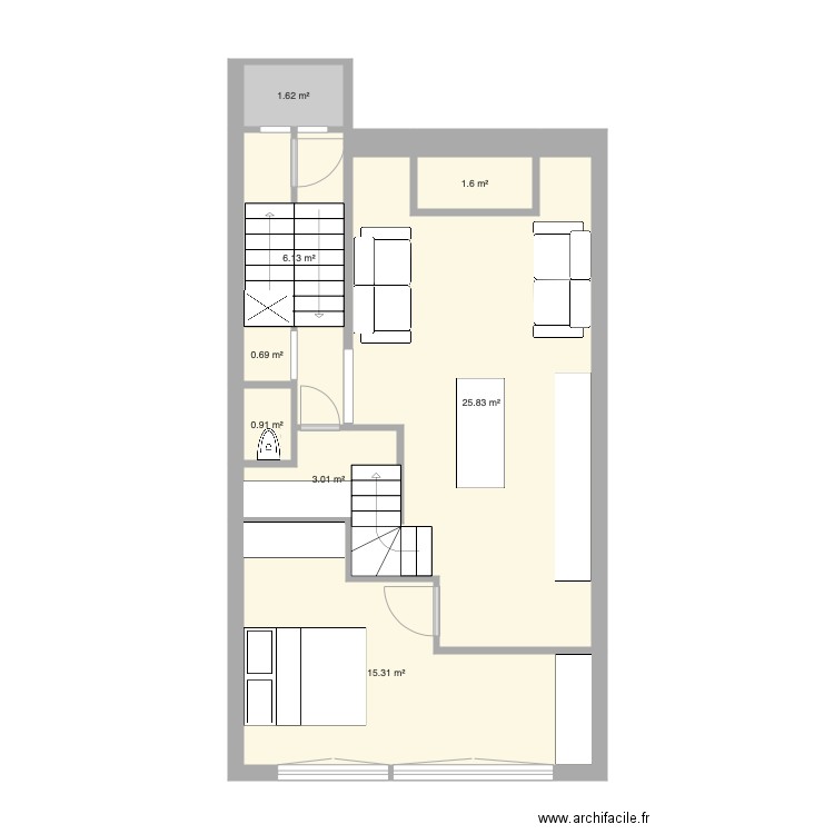 Tabellion 3e étage version 3. Plan de 0 pièce et 0 m2