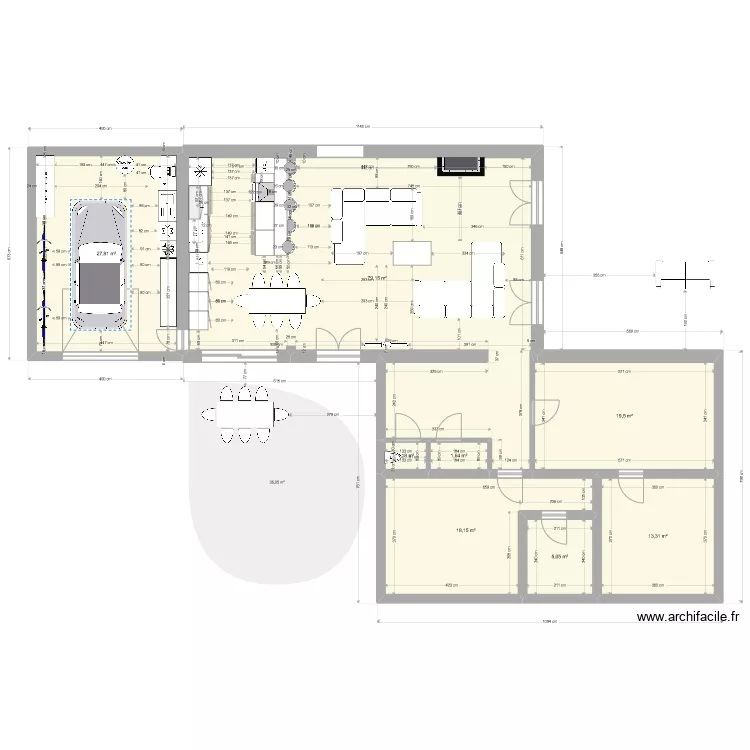 Marcy janvier matandso four pizza + garage. Plan de 