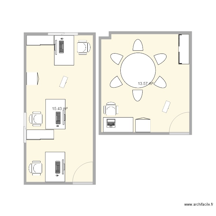 Bureau Mag. Plan de 0 pièce et 0 m2