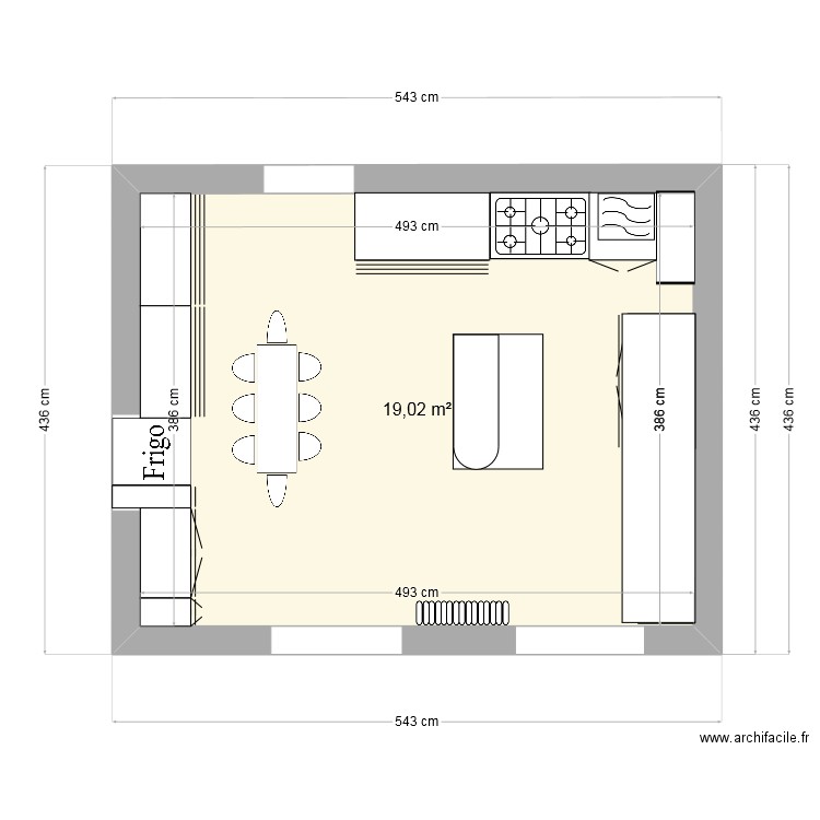 cuisine fab&fred. Plan de 0 pièce et 0 m2