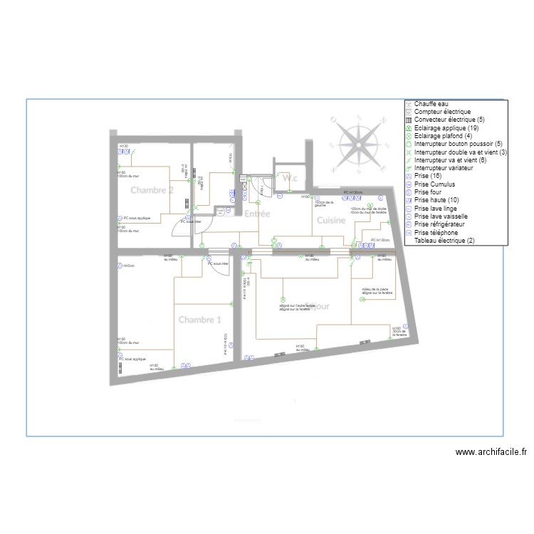 Plan elec Parizius Barral. Plan de 0 pièce et 0 m2