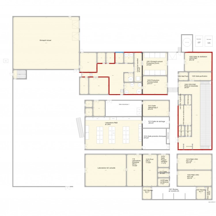 V972 Agrandissement GMP 11 000p2 Locaux. Plan de 0 pièce et 0 m2