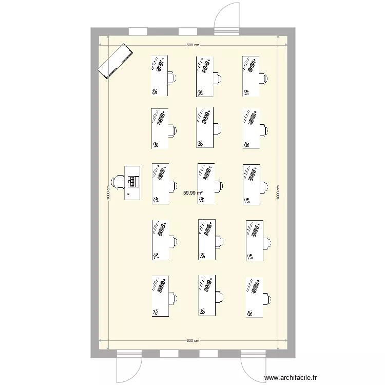 salle de classe 2. Plan de 