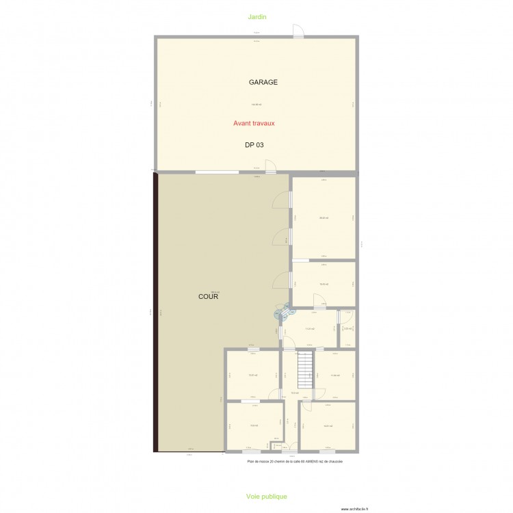 plan de masse et garage. Plan de 0 pièce et 0 m2