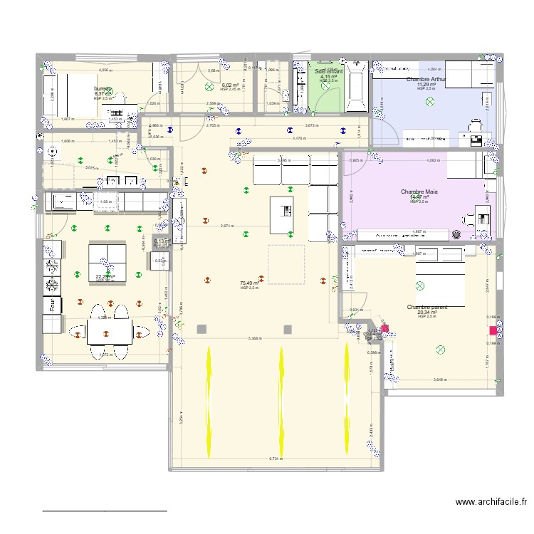 MarlyaFutur_20220901. Plan de 10 pièces et 163 m2