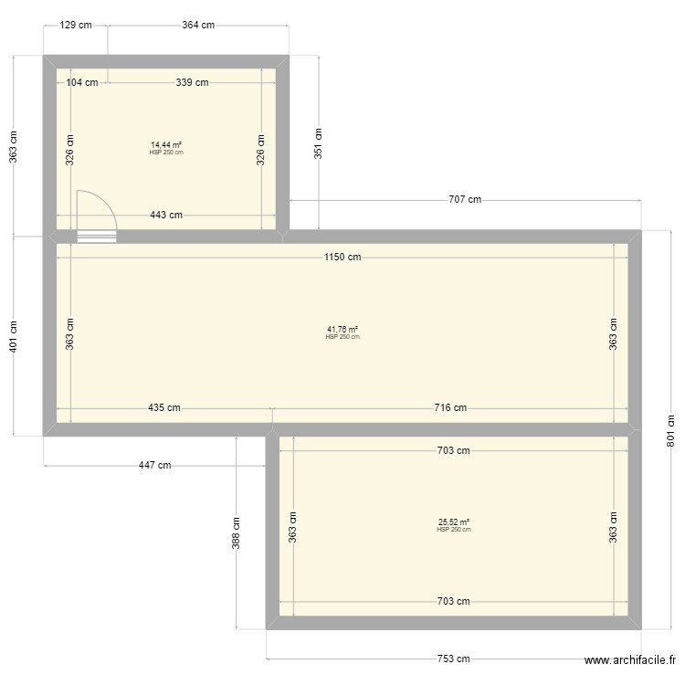 Love Room - Pouancé . Plan de 3 pièces et 82 m2