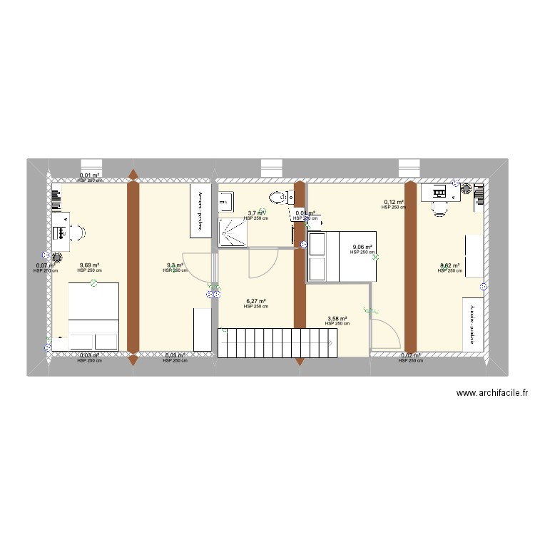 Etage Brandou 2. Plan de 0 pièce et 0 m2