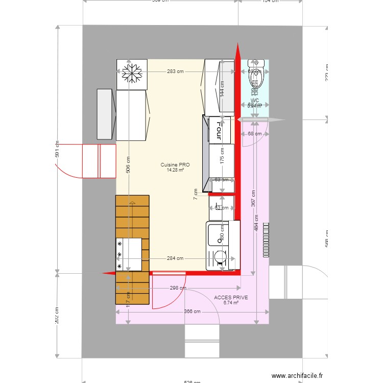 CUISINE PRO. Plan de 0 pièce et 0 m2