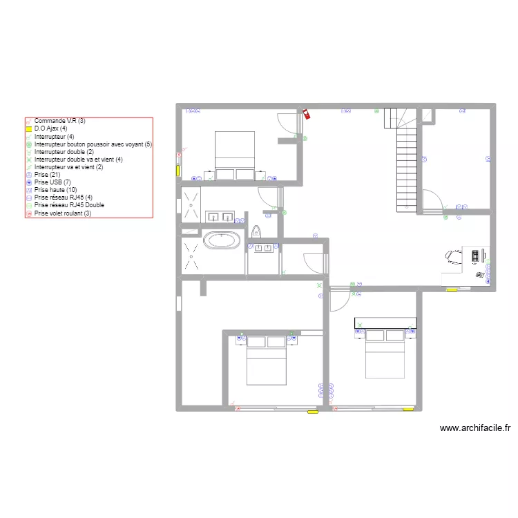 PLAN BORDAIS RDC . Plan de 