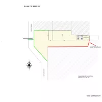 PLAN DE MASSE IMPLANTATION MURETTE ET GRILLAGE 