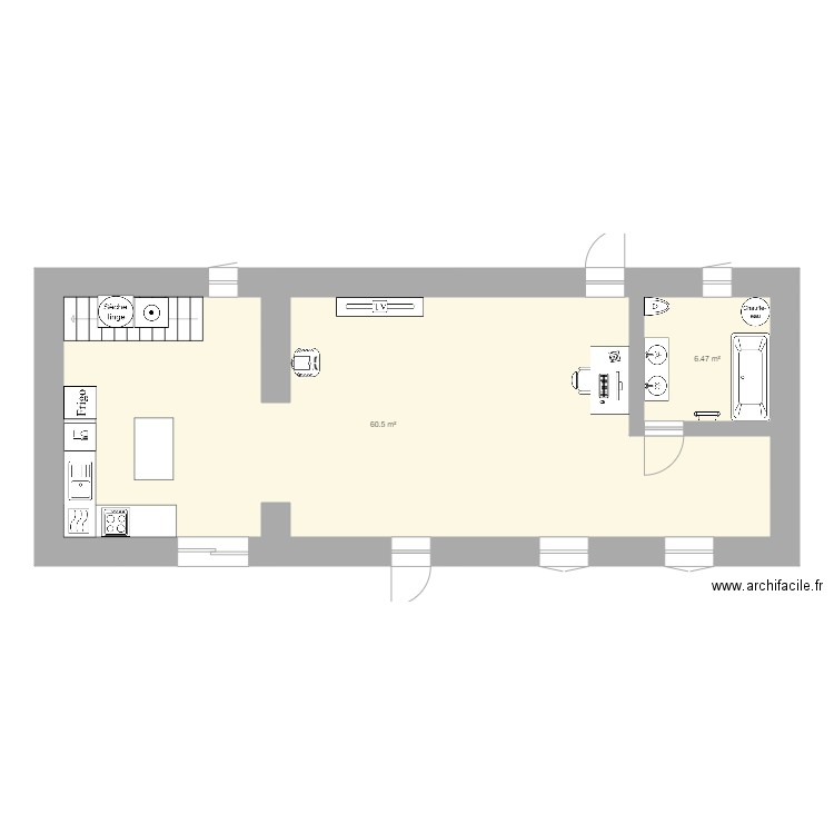 Maison St Aubin. Plan de 0 pièce et 0 m2