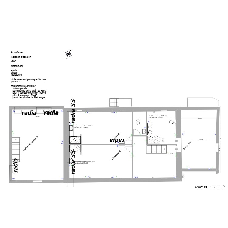 Brigneau aménagmt divers étage 2 mars . Plan de 0 pièce et 0 m2