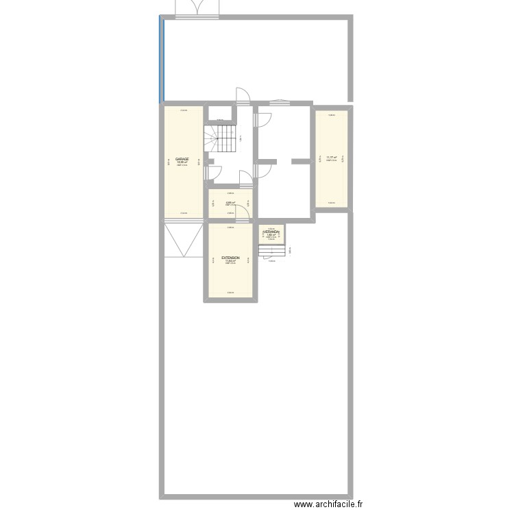 Plan maison avec extension . Plan de 0 pièce et 0 m2