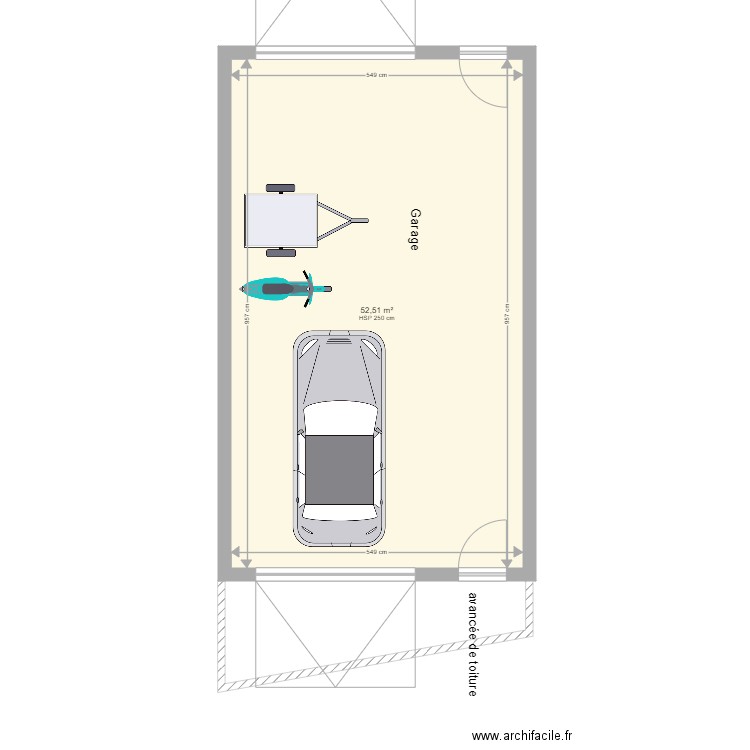 garage 82  2. Plan de 1 pièce et 53 m2