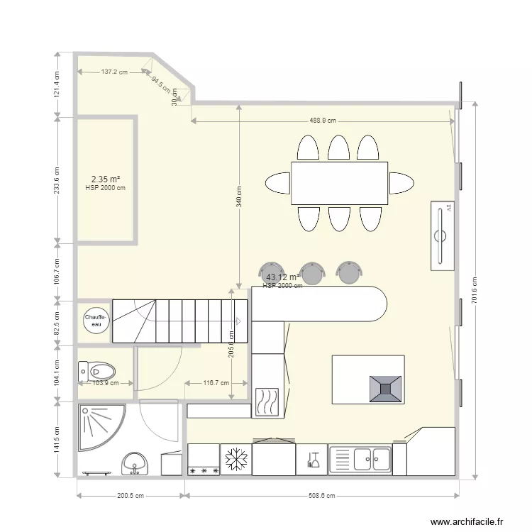 projet grange. Plan de 