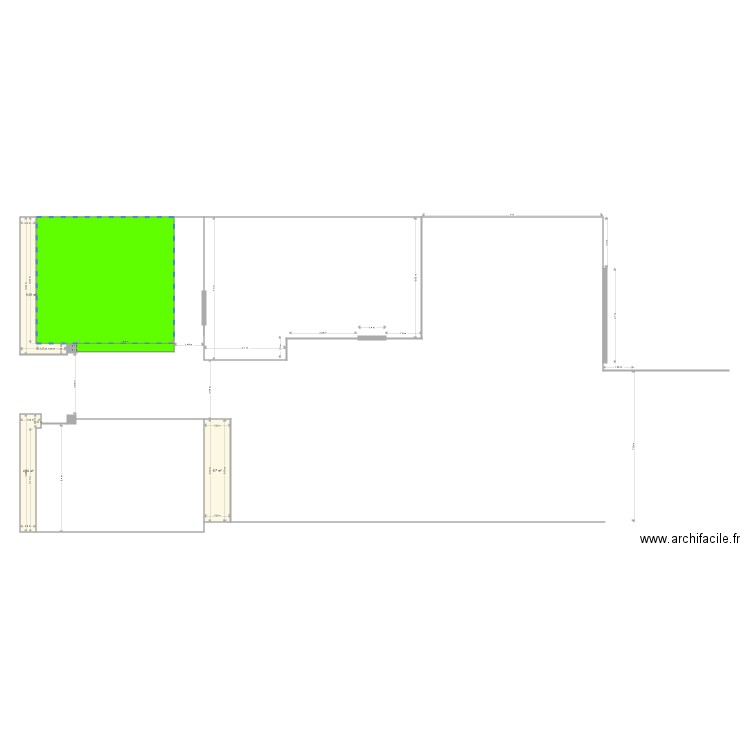 maison plan general. Plan de 3 pièces et 18 m2