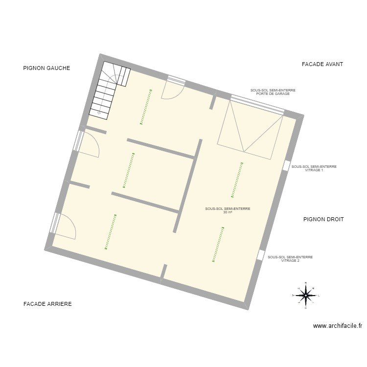 sous-sol COHEN M. Plan de 1 pièce et 72 m2