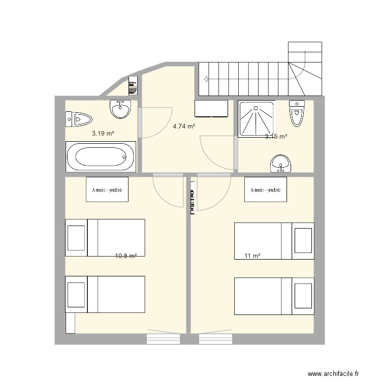 Etage releve 2  sans mezzanine. Plan de 0 pièce et 0 m2