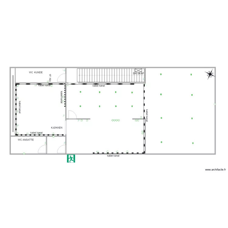 Mile str&oslash;m. Plan de 
