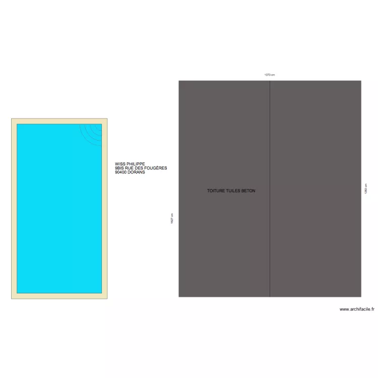 PLAN TOITURE AVANT TRAVAUX. Plan de 