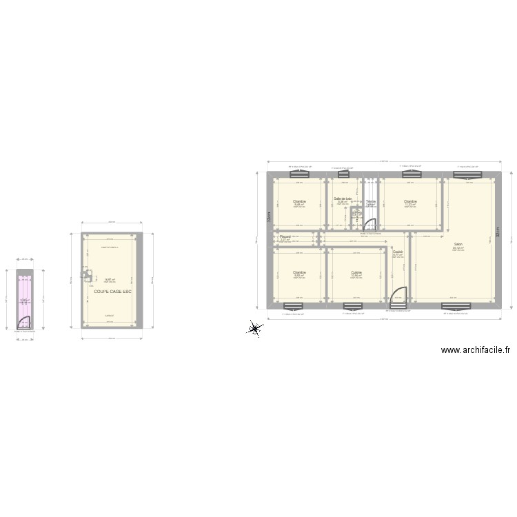 Lozano rdc. Plan de 20 pièces et 237 m2