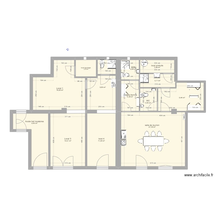 Villefranche 2-1. Plan de 13 pièces et 119 m2