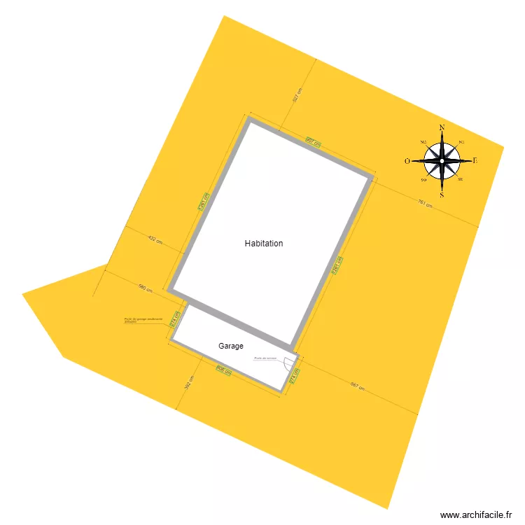 Plan de masse existant . Plan de 