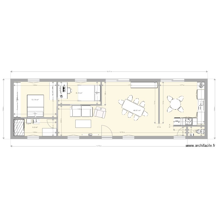 patio 2. Plan de 0 pièce et 0 m2